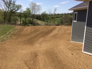 Using equipment to prepare lawn for seed
